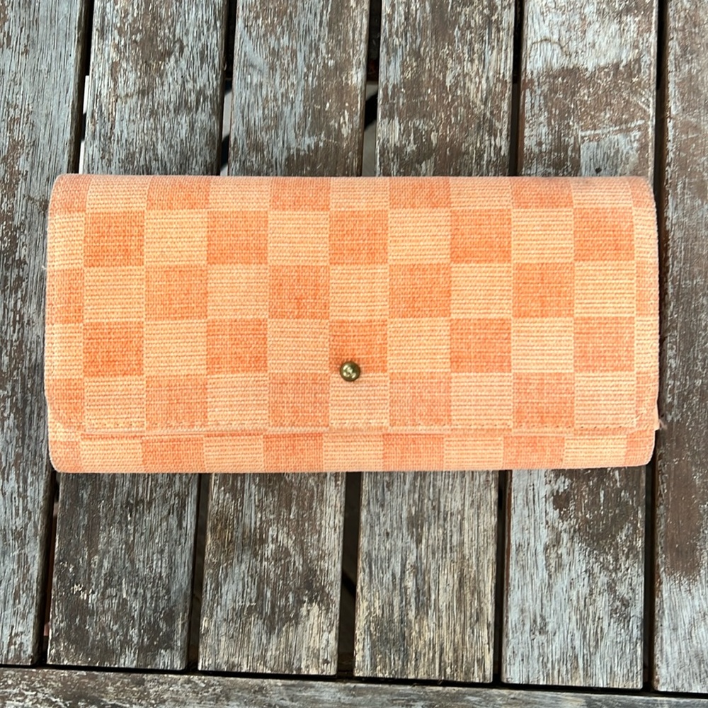 Target Universal Thread Peach Checkered Wallet